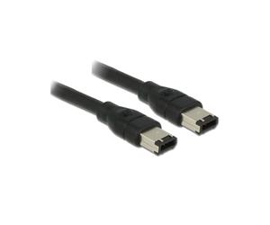 Câble DeLOCK 83273 FireWire 400 (IEEE 1394/IEEE 1394a) 0.5m Noir - Connecteurs 6-p Mâle/Mâle - Transfert 400 Mbit/s - Unité