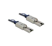 Câble DeLOCK 83571 Mini SAS SFF-8088 vers Mini SAS SFF-8088, 2m, Connecteurs Mâle/Mâle, Noir, Code douanier 84733080