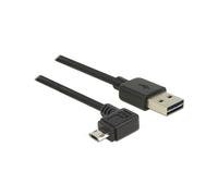 Câble DeLOCK 83847 USB 2.0 A vers Micro-USB B Mâle/Mâle 0.5m Contacts Or AWG 24/28 Noir