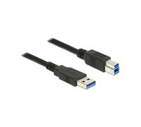 Câble DeLOCK 85068 USB 3.2 Gen 1 (3.1 Gen 1) 2m, USB-A vers USB-B, Mâle/Mâle, contacts Or, 5 Gbit/s, Noir, Diamètre 5.5mm