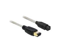Câble DeLOCK FireWire A/B Mâle/Mâle Gris 3.0m Réf: 82597 - Connecteurs A/B, Longueur 3 mètres, Couleur Gris, Spécification FireWire.