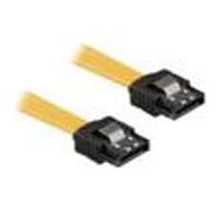 Cable - Delock - SATA 3.0 SATA -> SATA St/St 0,10m Clip Jaune Jaune G