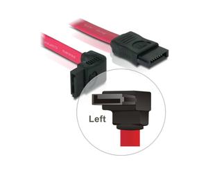 Câble DeLOCK SATA II 0.5m Rouge - Référence 84220 - Longueur 0.5 mètre - Connectique SATA II - Couleur Rouge - Code SH 84733080