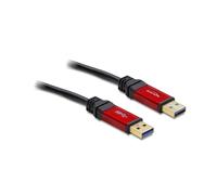 Câble DeLOCK USB 3.2 Gen 1 (3.1 Gen 1) A-A Mâle/Mâle, 1 mètre, 5 Gbit/s, Contacts Or, Référence 82744