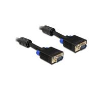 Câble DeLOCK VGA 1m Noir - Connecteur VGA (D-Sub) mâle/mâle, Longueur 1 mètre - Réf: 82556