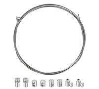 Câble d'embrayage Ø1,5mm 1 mètres avec Serre-Câble pour Moto Tondeuse Quad | Réparation Universel Câble de Accélérateur Frein Embrayage Kit de Câble avec 8 Raccords pour Moto Vélo Scooter Tondeuse