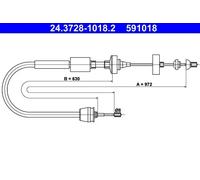 ATE 24.3728-1018.2 Câble d'embrayage