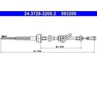 ATE 24.3728-3200.2 Câble d'embrayage
