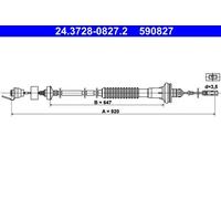 ATE 24372808272 Câble de commande d'embrayage
