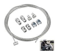 Câble d'Embrayage Tondeuse Universel 1,2m Ø1,5mm avec Serre-Câbles, Câble Accélérateur pour Moto Tondeuse, Motoculteur et Quad, Kit de Réparation en Acier Zingué
