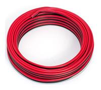 Câble d'enceinte 2 x 0,75 mm² - 10 m - Rouge/Noir - CCA - Câble Audio - Câble d'enceinte