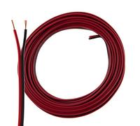 Câble d'enceinte 2 x 0,75 mm² - 10 m - Rouge/Noir - CCA - Câble Audio - Câble d'enceinte