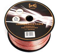 Câble d'enceinte 2 x 0,75 mm2-100 m - Transparent - CCA - Câble audio - Câble de boîte