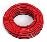 SeKi Câble d'enceinte 2 x 1,50 mm² - 10 m - Rouge/noir - CCA - Câble audio - Câble d'enceinte