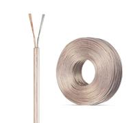 Câble D'enceinte Audio De Calibre 16, 30,5 M, 2 Conducteurs, 32, PVC Transparent, Marquage Polarité, Bobine Dans Une Boîte, For Home Cinéma, Surround Et Voiture(160ft,26awg)