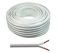 Câble d'enceinte Blanc 2 x 4,00 mm² 25 m