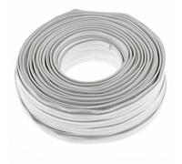 Câble d'enceinte Plat - 2 x 1,5 mm² - Blanc - 50 m - CCA - Câble Audio
