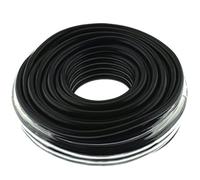 Câble d'enceinte rond 2 x 4,0 mm² - Noir - 25 m - CCA - Câble d'installation PA - Câble audio - Câble d'enceinte