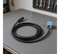 Câble d'entrée auxiliaire 3,5 mm avec 8 broches ISO pour radios Blaupunkt permettant la lecture audio à partir d'appareils MP3 et téléphones