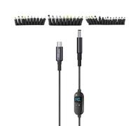 Câble d'entrée de type C - Câble adaptateur d'affichage de 150 cm, tension réglable, rallonge adaptateur de tension pour ordinateur portable, bande LED, routeur pour appareil photo, petit ventilateur