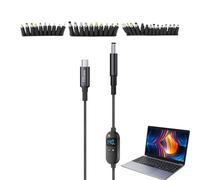 Câble D'Entrée Type C,Extension D'Adaptateur De Tension Réglable | Avec Câble DC À Affichage Pour Projecteur - Pour Ruban LED, Appareil Photo, Routeur, Petit Ventilateur, Lanterne, Prise Ordinateur, M