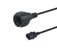 Equip Câble d'alimentation 112106 – IEC C14 vers CEE7/3, 0,25 m, 250V 10A, noir