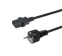 Equip Câble d'alimentation 1,8 m CEE7/7 mâle vers IEC C13 femelle, Noir, 250V 10A, 3x0,75mm²
