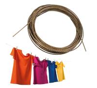 Câble d'étendoir à linge, câble plastifié de 20 mètres, fil étendu à linge en plastique pour l'extérieur pour étaler le linge, les vêtements, les peins, la corde à linge de jardin (acier)