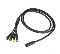 Câble d'extension 1T4 pour moteur central Bafang BBS01/BBS02/BBSHD, faisceau de câblage Higo 5 broches vers 3 broches pour connecteurs plaqués or, fil EB-BUS de 1 m