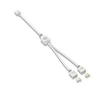 Câble D'Extension 5V 3 Broches pour Carte MèRe D'Ordinateur 1 Point 2 Hub Cable Connection Extension ARGB Splitter, Blanc