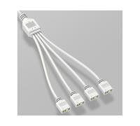 Câble D'Extension 5V 3 Broches pour Carte MèRe D'Ordinateur 1 Point 4 Hub Cable Connection Extension ARGB Splitter, Blanc