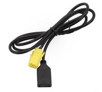 Câble d'extension 6 broches AUX USB pour Fiat Alfa Romeo 159 pour Mini Cooper Radio Adaptateur Faisceau de câbles Noir