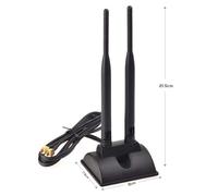 Câble d'extension à gain élevé,antenne externe,base d'aspiration magnétique pour routeur WiFi ASUS,carte sans fil,2.4G,5.8G,5G,touristes morts - Type 2M Cable-6dBi