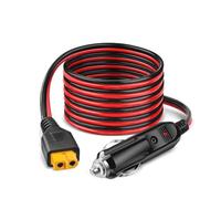 Câble d'extension adaptateur allume-cigare vers XT60, 16 AWG 12 V 24 V et câble de connecteur XT60 pour centrales électriques et générateur solaire (3 m)