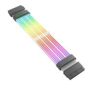 Câble d'extension ARGB 24 broches avec panneau lumineux en silicone souple, couleur programmable, design durable pour câble d'extension ARGB résistant à l'usure