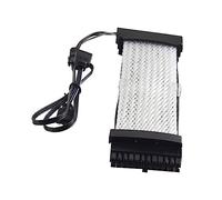 Câble d'Extension Argb 24 Broches pour Alimentation RGB Compatible ATX/Matx Structure en Maille Tissée Flexible et Solide pour Pc Gaming Coloris Multicolore