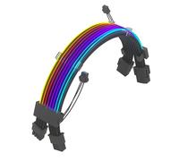 Câble d'extension ARGB double 8 broches + adaptateur de transfert de ligne couleur PCI-E 5 V 3 broches de synchronisation