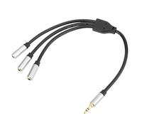 Câble d'extension audio 3,5 mm pour configuration multi-appareils, connecteurs plaqués or, 1 entrée, 3 sorties, câble répartiteur audio Plug and