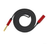 Câble d'extension audio 3 x 5 mm avec microphone, connecteur auxiliaire mâle vers femelle conçu pour casque et haut-parleurs PC, câblage en cuivre pour un son constant ()