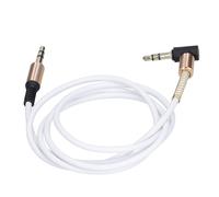 CâBle D'extension Audio Aux Pour Casque StéRéO, Coude MâLe à MâLe En MéTal De 3.5mm, 1m/3,3 Pieds, Blanc