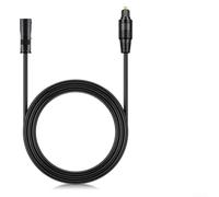 Câble d'extension audio numérique optique pour barres de son et PS4 avec manchon de protection amovible en caoutchouc (1,5 mètre)