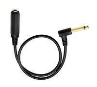 Câble d'Extension Audio Stéréo 6,35mm Mâle vers Femelle à Angle Droit, 50cm 1/4 stéréo TS pour Guitare, Amplificateur, Haut-Parleur, Piano, Synthétiseur, Connecteur TRS, équipements Home Cinéma
