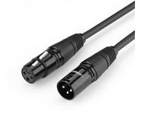 Câble d'extension audio XLR pour microphone, 2 m, noir