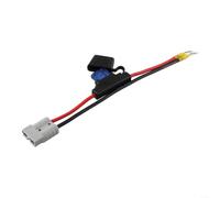Câble d'extension automobile 50 A, 30 cm, 8 AWG double cœur avec fusible 60 A, résistant aux intempéries, pour câble de batterie pour distribution d'énergie solaire EV, rouge/noir