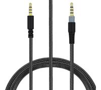 Câble d'extension auxiliaire tressé en nylon de remplacement 3,5 mm pour casques de jeu HyperX Cloud Mix et Alpha S