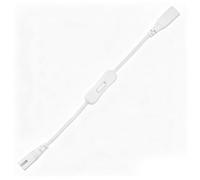 Câble d'extension avec interrupteur, IEC 320 C8 vers C7, 250 V CA, 0,3 m, blanc, pour PS5, PS4, Xbox, TV, moniteur, imprimante, haut-parleur, lampe de bureau