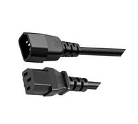 Câble d'extension C13 vers C14 250 V 10 A en PVC ignifuge avec manchon résistant à l'abrasion pour électronique de bureau, cordon d'alimentation IEC industriel, PVC