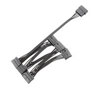 Câble d'extension d'alimentation 15 broches mâle vers 3/4/5/6 Big 4 broches femelle pour disque dur PC