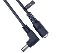 Câble d'extension d'alimentation DC Angle Droit 2.5mm / 5.5mm Mâle à Prise Femelle Connecteur 2m Adaptateur CCTV Compatible avec CCTV Security Camera, IP Camera, DVR Standalone, LED Strip, Moniteurs