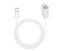 Câble d'extension d'alimentation de 3 m - USB C, mâle vers femelle compatible avec caméra intérieure Ring Pan-Tilt (version 2024), chargeur Mag-Safe, iPhone 16/15 (blanc, 3 m)